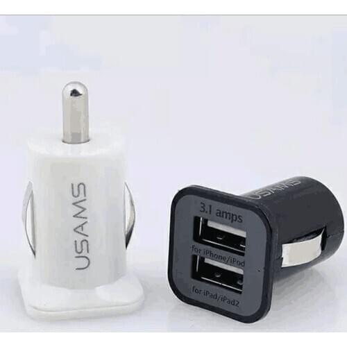 Kongyide Car Charger Mini Dual USB Car Charger Universal 12V Mobile Phone Tablet quick charge Usb Charger for Car 2 Usb