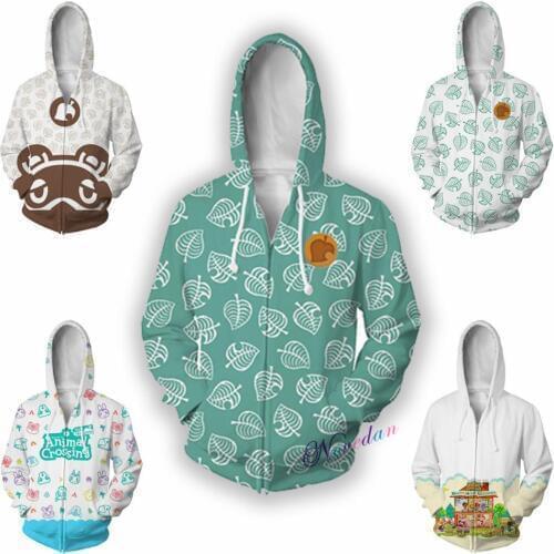 3D Game Animal Crossing Cosplay Costume Hoodie Sweatshirts Men Women New Leaf Horizons Tom Nook Hoodie Pullover Zipper Jacket