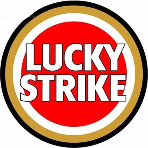 Fashion for Lucky Strike Funny Car Stickers Vinyl Car Sticker Fashion Motorcycle Bumper Window Decal Waterproof 13cmX13cm