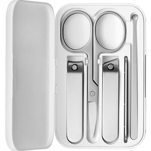 Xiaomi Mijia Nail Clippers Set Trimmer Pedicure Care Clippers Earpick Nail File Portable Travel Hygiene Kit Stainless Steel Nail