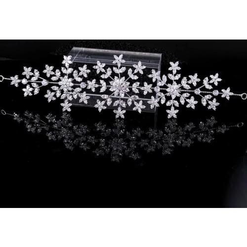 New Design Cubic Zirconia Inlaid Headpieces Wedding Jewelry Crystal Headbands Bridal Tiaras