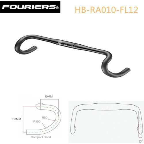 New FOURIERS HB-RA010 Comfortable practical aluminum bicycle handlebar 380/400/420/440mm road bike Compact bend handlebar