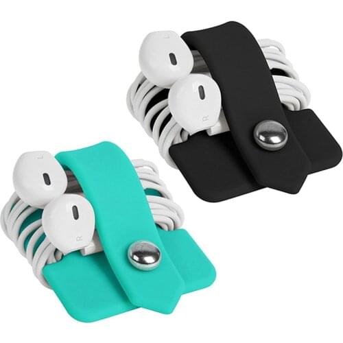 Phone Cable Organizer good quality Silicone Wrap Winder Cord Manager Headset Headphone Earbud Holders Cable Winder