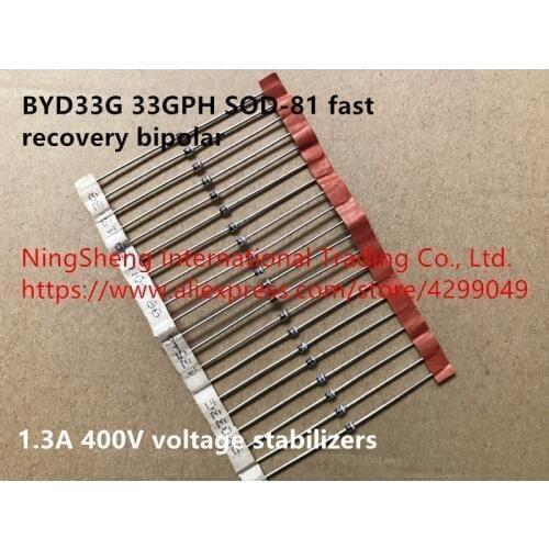 Original new 100% BYD33G 33GPH SOD-81 fast recovery bipolar 1.3A 400V voltage stabilizers