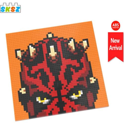 Pixel Art Mosaic Painting Set DIY Darth Sith Lord Figure Pixel Painting World Masterpiece MOC Building Block Kid Decorative Gift