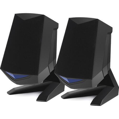1 Pair Wired Computer Speakers USB AUX Bass Reinforcement PC Speaker for Laptop Desktop Phone 6W Audio Multimedia Loudspeaker