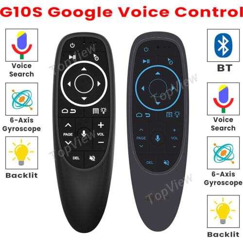 G10 G10S Pro Google Voice Remote Control Blueteeth BT Air Remote Mouse 2.4G Wireless Gyroscope for Android TV Box H96 Max 3318