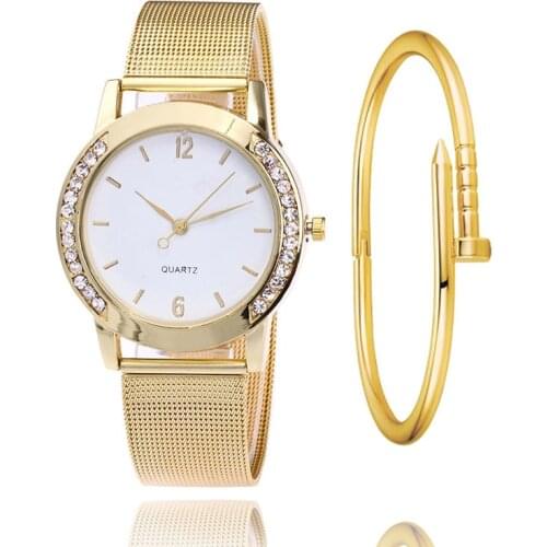 Luxury Womens Watches Crystal Full Steel Gold Watch Reloj Mujer Clock Fashion Watch Ladies Watches Relogio feminino Dourado