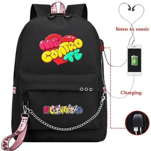 Me Contro Te Backpack Harajuku School Bags for Girls College Students Laptop USB Charging Backpack Casual Travel Rucksack