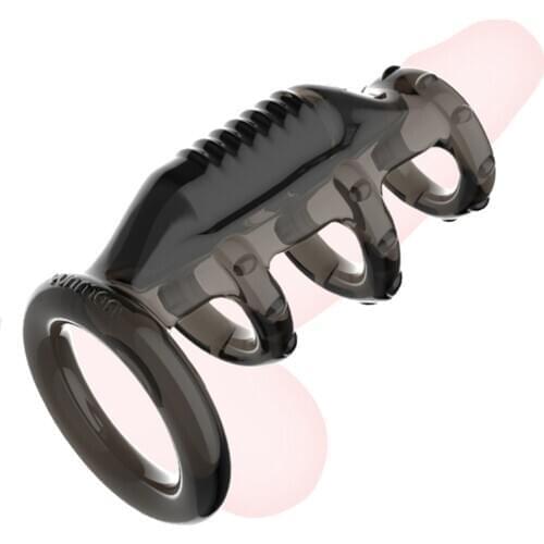 Male Penis Sleeve Ring Phallus Vibrating Ring 3 Locks Sleeve Delay Ejaculation Sexual Toy for Men Sex Toys For Men Foreskin Ring