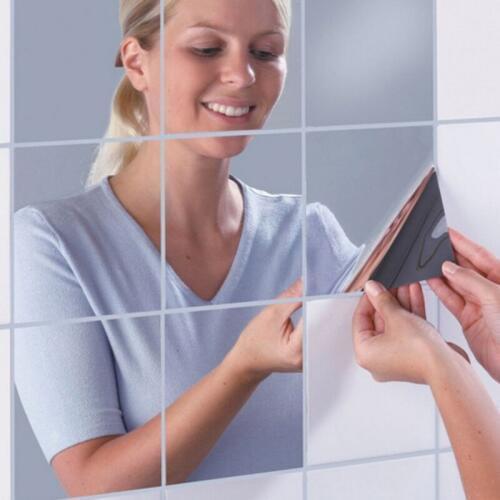 High Quality Square Mirror Tile Wall Stickers 3D Decal Mosaic Home Decor 7/10/16 Pcs 15*15cm for Bathroom Bedroom