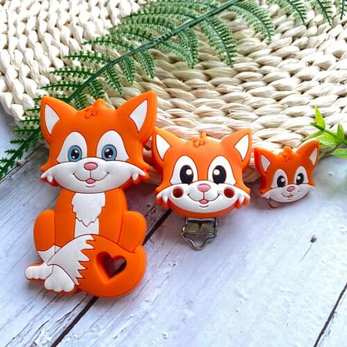 1/3/10pcs Animal Shape Silicone Clips BPA Free DIY Baby Teething Pacifier Dummy Nursing Sensory Necklace Chain Clips Toys