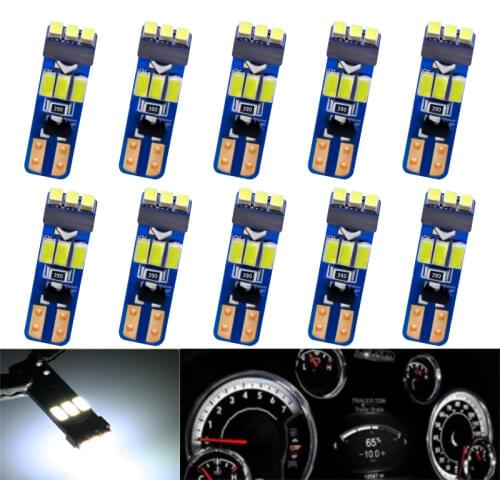100 Pcs AC T5 Led w3w Car Wedge LED Dashboard Bulb Light Lamp AC 73 74 17 27Auto Interior Meter Bulb Instrument Dash Lights