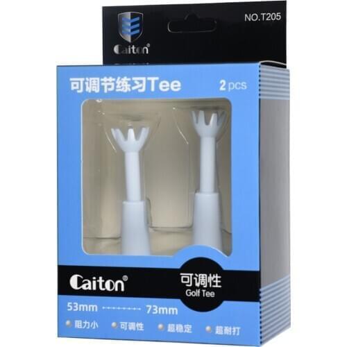 2pcs/pack Golf Adjustable Range Tees White Plastic Golf Tees Golf Practice Tees Gift Golf Accessories
