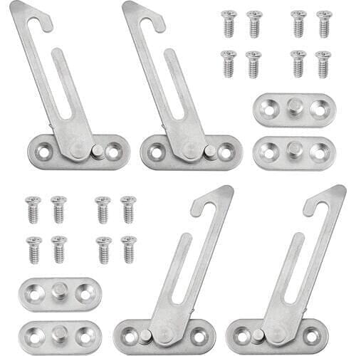 4 Pack Window Restrictor Locks Window Restrictor Hook Stainless Steel Child Lock Restrictor with Screws for Upvc Windows
