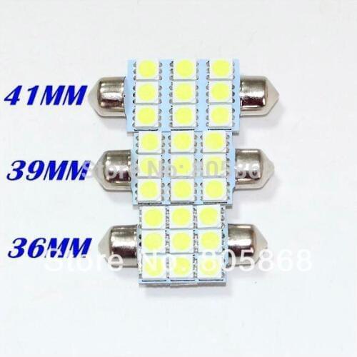 Car LED for dome light Festoon led 5050 9SMD 36MM 39mm 41mm reading light clearance lamps\ door Bulb free shipping