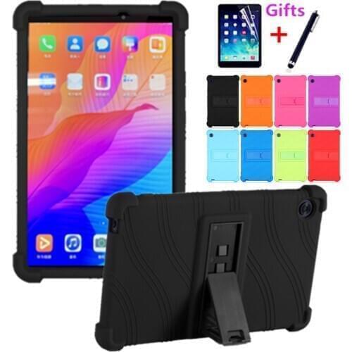 Case For Huawei MatePad T8 Kobe2-L03 KOB2-L09 Kids Friendly Soft Silicone Shockproof Protective Adjustable Stand Cover+film+pen