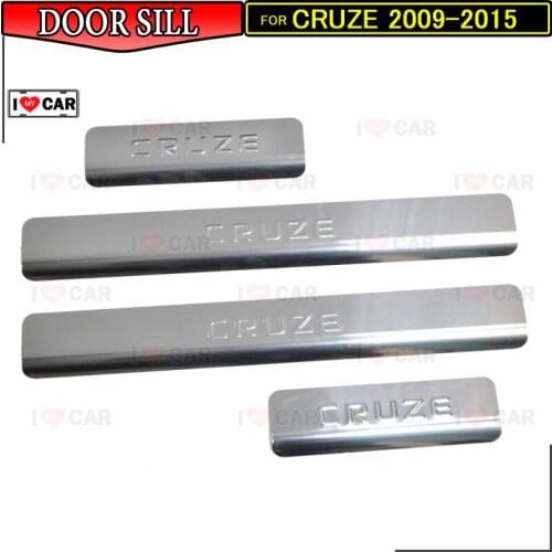 Door sills for Chevrolet Cruze 2009-2015 scuff plate guard stainless door sills sticker car styling decoration protection