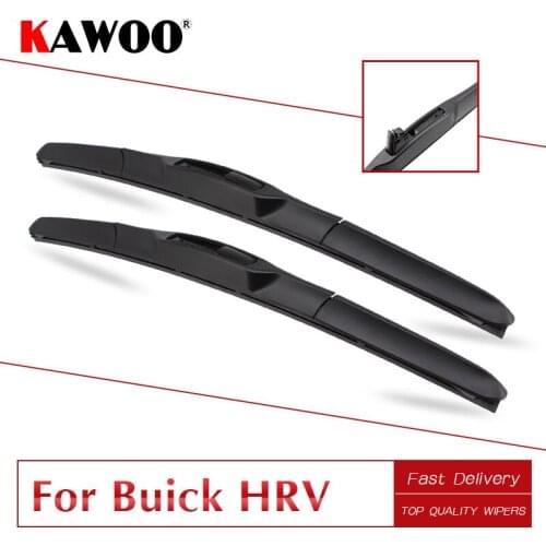 KAWOO 2pcs Car Wiper Blade 22"+19" For Buick HRV (2005-) Auto Soft Rubber Windcreen Wipers Blades Car Accessories Styling