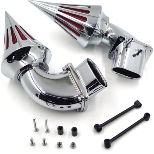 Aftermarket Motorcycle Chrome Billet Aluminum Cone Spike Air Cleaner Kit Intake Filter For Suzuki Boulevard M109