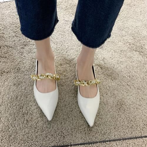 Summer Pointed Low Heel Womens Polka Dot Shoes Mesh Sandals Square Heels Outsides Ladies Slides Comfort Beach Mules Shoes