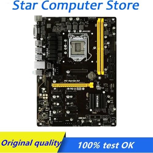 B250 BTC ETH mining motherboard For Biostar TB250-BTC PRO 12GPU 12PCI-E DDR4 LGA 1151 B250 Desktop Motherboard
