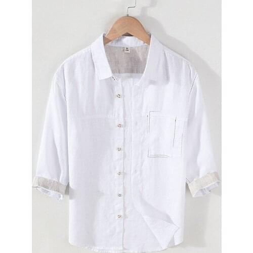 Мужские льняные рубашки Mirainbow China At AliExpress