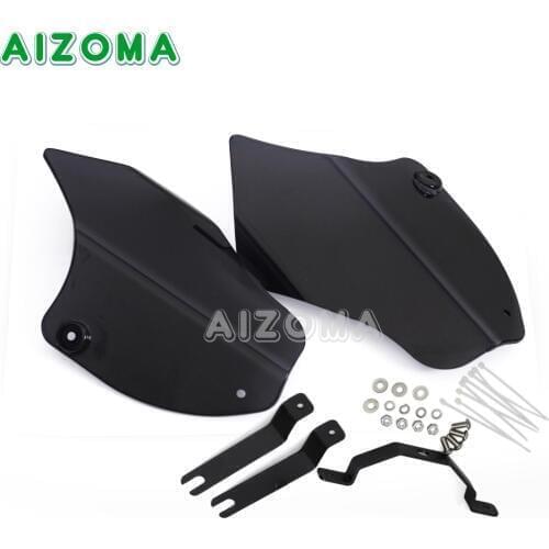 Motorcycles Air Heat Deflector Kit Black Saddle Heat Windshield Cover For Harley Softail 2000-2016 Fatboy Deluxe Springer