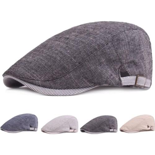 Men Women Cotton Fashion Cabby Driving Flat Newsboy Ivy Cap Retro Tweed Cap Casual Peaked Caps Casquette for Unisex GH-733