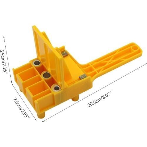 Handheld Woodworking Doweling Jig Drill Guide Wood Dowel Drilling Hole Saw Bits 85WF