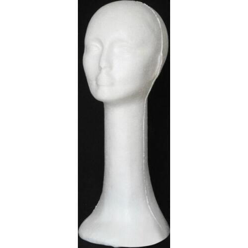 New Head Model Long Neck Women Female Mannequin Head Model Bubble Wig Hat Necklace Display