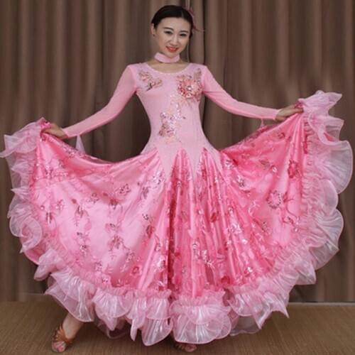 New modern dance skirt competition skirt big swing dress practice dance skirt waltz dance skirt national standard dance skirt