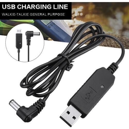 New Arrival Walkie Talkie USB Charger Cable Barrel Plug Durable USB Power Charging Cord for Baofeng UV5R UV82 BFF8HP UV82HP UV9R