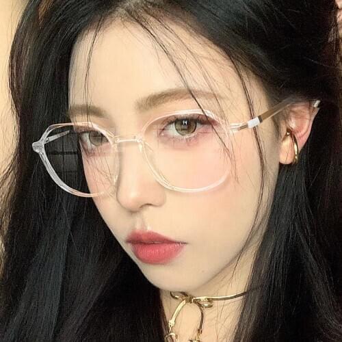 2020 New unisex square polygon glasses for men women pc frame glasses plain glasses Nearsighted Eyewear Glasses -1.0 -2.5 -1.5