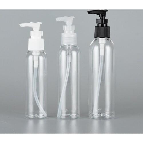 Clear 120ML 150ML 200ML X 30 Liquid Soap Dispenser Plastic Bottle With Bayonet Pump Cosmetic PET Bottle Cosmetic Container