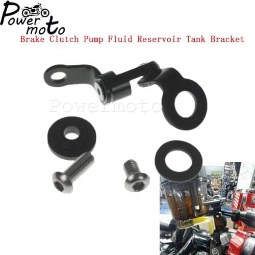 Motorcycle Adjustable Brake Clutch Pump Fluid Reservoir Tank Bracket Oil Cup Holder for Honda Yamaha Suzuki Kawasaki Cafe Racer