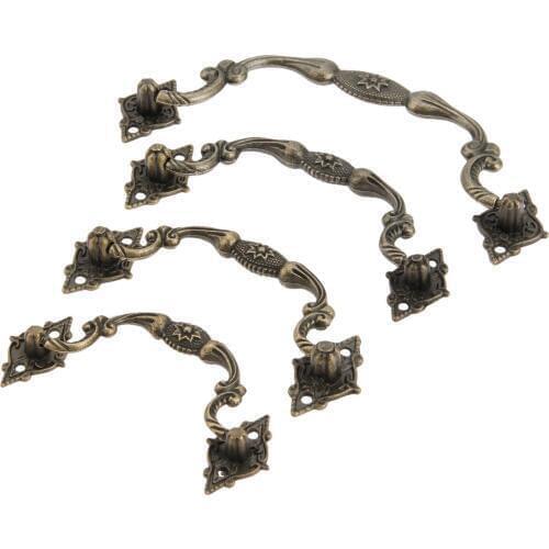 Antique Furniture Handles Box Suitcase Holder Cabinet Knobs and Handles Drawer Kitchen Pull Cupboard Handle Furniture Fittings