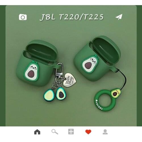 Cute Earphone Case For JBL TUNE 220 TWS Case Cover Protection 360 Full Case For JBL T220 TWS with Finger Strap