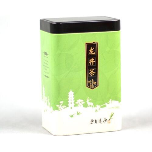 Xin Jia Yi Packaging Tin Can With Portable Matte Surface China Style Tea Metal Rectangular Eco-friendly Gift Tin Lunch Box