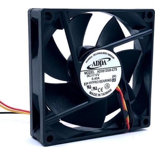 New FOR ADDA AD0812UX-C73 80*80*20mm DC12V 0.40A server inverter case cooling fan