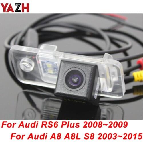 YAZH For Audi A6 C6 S6 RS6 2005~2009 A8 A8L S8 2003~2015 HD CCD Car Reverse Backup Rearview Park Monitor Parking Rear View Cam