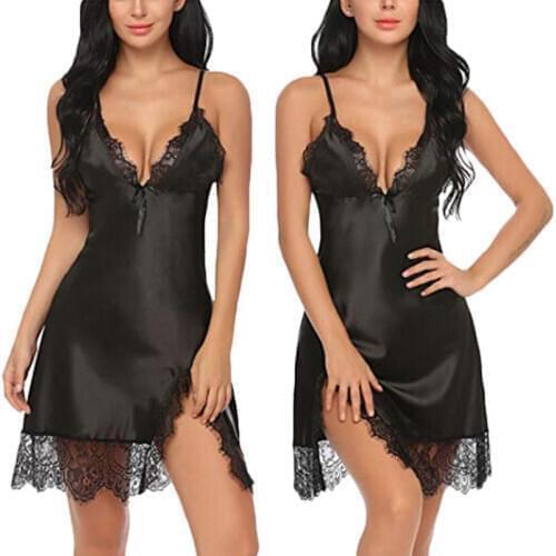 Women Haltter Erotic Sexy Nightgowns Underwear Babydoll Sexy Lingerie Porno Erotic Costumes Plus Size Nightgowns