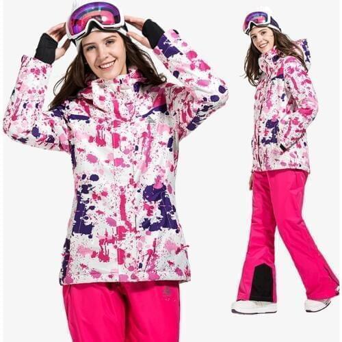 2019 Womens Winter Outdoor Sports Snowboard Jacket Waterproof Ski Suit Thick Warm Snow Clothing Windproof Traje De Esqui Mujer