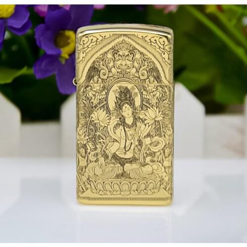 ZORRO Avalokiteshvara creative Narrow machine Kerosene gasoline petroleum oil lighter Unusual Men Gift tool(Handmade 4 to 7 day)