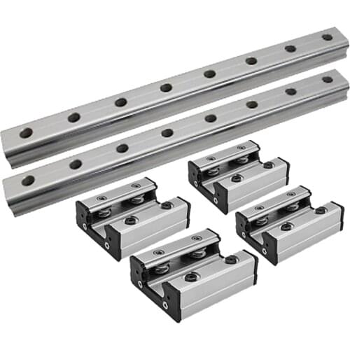 1/2pc double axle core roller linear guide LGD6 1200-2550mm axle type linear guide, with 4 wheel block slide rail combination