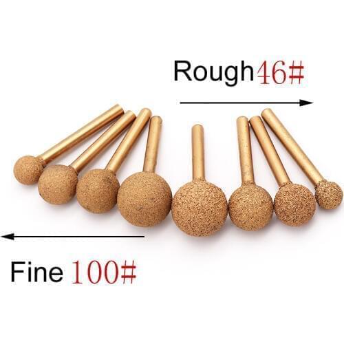 1pc 6mm Shank Brazed Diamond Grinding Head 12/14/16/18/20/25mm Burrs Carving Peeling For Jade Stone Concrete Ceramic Mill Handle