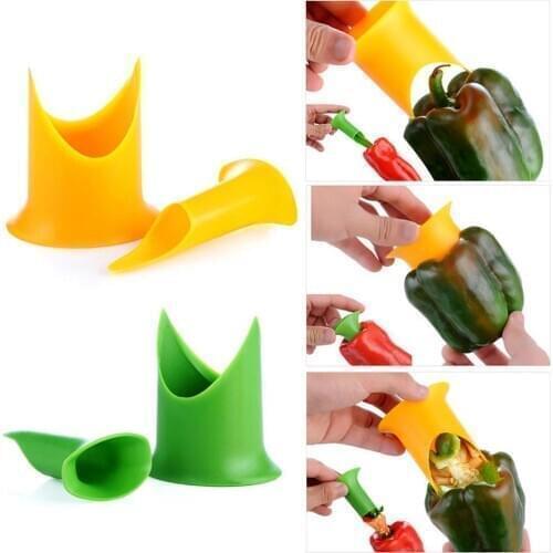2 In1 Jalapeno Corer Nuclear Remover Green Pepper Chilli Kitchen Slicer Cutter Corer Vegetables Fruit Peeler Utensil