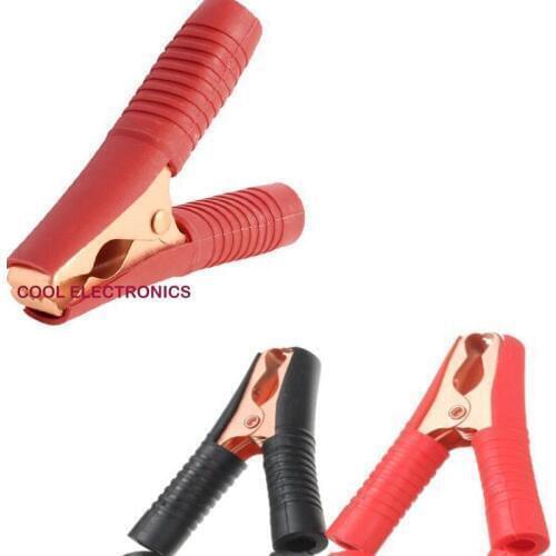20PCS 100A Crocodile Car Van Battery Test Lead Clips Insulated Alligator Clamp Red & Black 90mm
