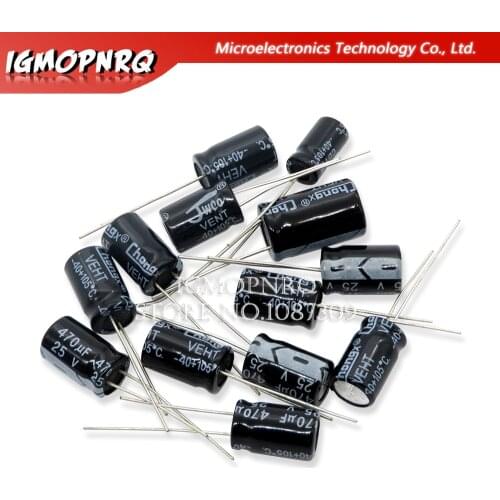 20PCS 25V1000UF 10*17mm 1000UF 25V 10x17mm Aluminum Electrolytic Capacitors DIP