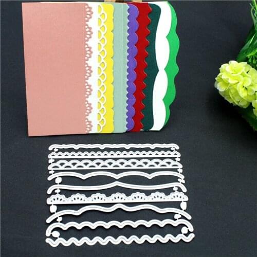 9pcs/Set Lace Border Metal Cutting Dies for DIY Scrapbooking Album Embossing Paper Cards Decorative Cards Edges Crafts Stencil